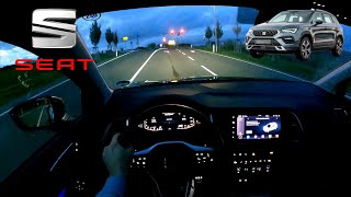 Seat Ateca FR POV Night Drive  City Downtown Vibes  ASMR night cruising [upl. by Eikin]