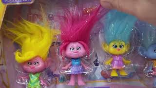 TROLLS SHIMMER PARTY MULTIPACK MINI FIGURES WITH HAIR  POPPY AND VIVA  MATTEL TOYS FOR KIDS AT [upl. by Silsbye96]