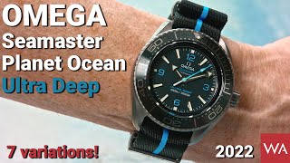 OMEGA Seamaster Planet Ocean Ultra Deep 6000 meter  20000 feet waterproof 7 variations [upl. by Adelaja914]