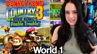 DIXIES DOUBLE TROUBLE  Donkey Kong Country 3  Lets play Part 1 [upl. by Iat6]