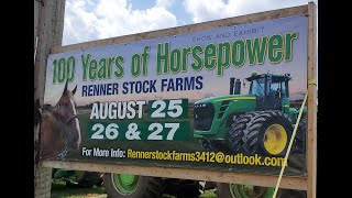 100 YEARS OF HORSEPOWER AT RENNER STOCK FARMS 2022 PLOW DAY AND TRACTOR SHOW [upl. by Ilrac]