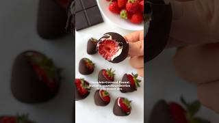 Healthy Dessert Idea😍🍓🍫 easyrecipes healthydessert healthyrecipes [upl. by Landau186]