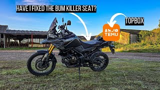 Temu Top Box and New Seat for the VSTROM 1050DE [upl. by Gasser]