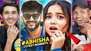 Abhisha Cutest amp Romantic Latest Trending Reels Reaction 😍🔥  Manisha Rani  Abhishek  abhisha [upl. by Angie]