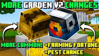 MORE Garden V2 Changes Better RNG  More Farming Fortune  More Hypixel Skyblock Pests Update [upl. by Herrmann]