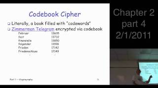 Chapter 2 part 4 Crypto Basics  VENONA codebook cipher Zimmerman telegram [upl. by Nevarc]