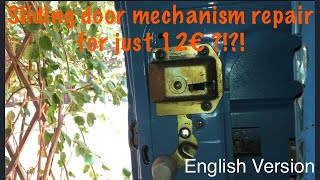 How to repair the Sliding door mechanism on a VW VANAGONT3 English Version [upl. by Ludmilla846]