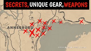 12 Unique Gear Secrets amp Weapons You Should Find In Annesburg  Red Dead Redemption 2 [upl. by Drawde]