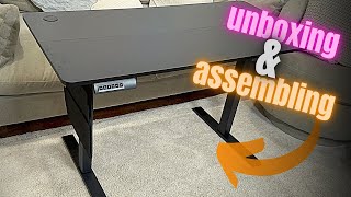 Unboxing amp Assembling the Marsail Adjustable Height Desk [upl. by Eelrebmik]