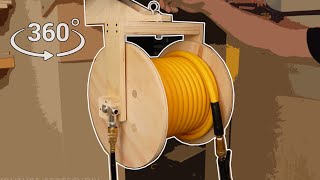 Hand Crank Wooden Air Hose Reel [upl. by Lunsford183]