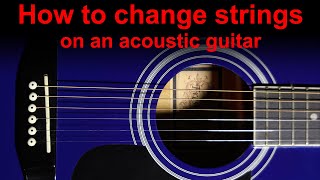 How to replace a broken acoustic guitar string steel string guitar [upl. by Nohj]