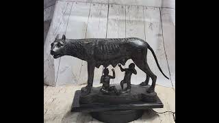 Capitoline Wolf Bronze Statue Sculpture Romulus amp Remus Rome Roman 16quot x 23quot 56268 [upl. by Jerusalem]