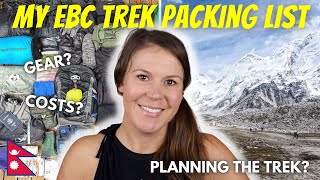 My EVEREST BASE CAMP TREK Packing List  FAQs About the EBC Trek  EBC 2022 [upl. by Jona]