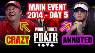 World Series of Poker Main Event 2014  Day 5  CLASH OF CHARACTERS [upl. by Hiroko]