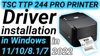 How To install TSC TTP 244 Pro Barcode Printer Driver in windows 1011817  TTP 244 Pro Driver [upl. by Seek]