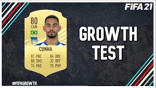 Matheus Cunha Growth Test FIFA 21 Career Mode [upl. by Griffie]