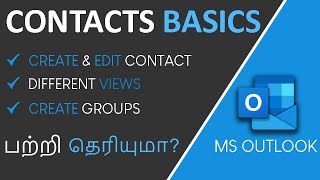 Outlook Contacts Tutorial in Tamil [upl. by Drabeck]