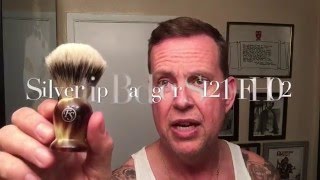 Frank Shaving Silvertip Badger Brush First use and opinion Maggard MR5 Razor amp Eternity Aftershave [upl. by Vannie770]