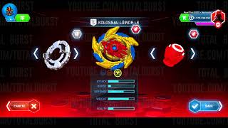 KOLOSSAL LUINOR L6 QR CODE  GAMEPLAY BEYBLADE BURST SURGE APP [upl. by Eneladgam]