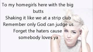 Miley Cyrus  We Cant Stop Lyrics [upl. by Eurd]