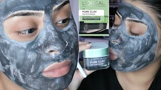 LOreal Paris Pure Clay Detox Face Mask  First Impressions Review  Hinaa [upl. by Oys32]