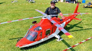 GIGANTIC  AGUSTA REGA A109K2 MEGA RC SCALE MODEL TURBINE HELICOPTER  FLIGHT DEMONSTRATION [upl. by Akli977]