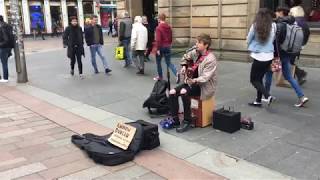 Coldplay  Adventure of a Lifetime  Busking in Glasgow  Andrew Duncan Cover [upl. by Chrysler]