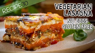 Vegetarian gluten free no egg lasagna [upl. by Idnahc]