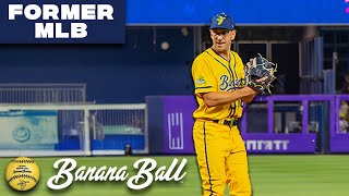 SwitchPitching Pat Vendittes Savannah Bananas Debut in MLB Stadium [upl. by Elga]