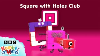 Square with Holes Club ⏹ Learn to count  Numberblocks Full Episodes  Maths for Kids [upl. by Merth]