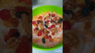 Instant amp healthy Corn Flakes RecipeHealthy Yummy BreakfastCrunchy cornflakes food shorts viral [upl. by Maurilia410]