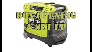 Ryobi 2200Watt Green Gasoline Powered Digital Inverter Generator RYI2200  SET UP [upl. by Rock]