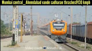 Indias 1st Vande sadharan on its way to Ahemdabad mumbai COCR trial thrashes 130 kmph केवलै रोड [upl. by Nosille654]