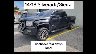 1418 Silverado Sierra backseat fold down mod [upl. by Charlene]