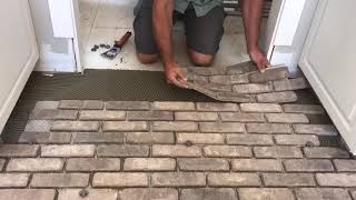 Fastest and Easiest Way to Install Brick Flooring [upl. by Anderea]