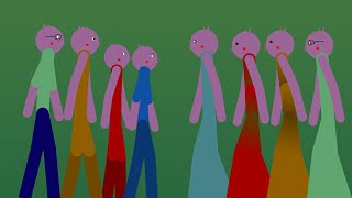 Piggys Family vs Infected Piggys Family  Stickman Animation [upl. by Katya310]