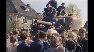 The liberation of the Dutch area of Apeldoorn in 1945 in color De bevrijding rond Apeldoorn in 1945 [upl. by Adieno592]