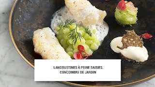 Belles langoustines à peine saisies concombre de jardin par Stéphanie Le Quellec [upl. by Inasah606]