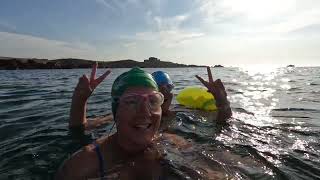 Summer distance swim 35KM from Cobo Bay to Vazon Bay around Fort Hommet headland [upl. by Aniratac77]