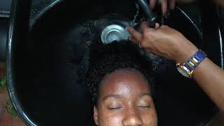 Part 2 shampooing the fabric softener out of the hair [upl. by Myo]