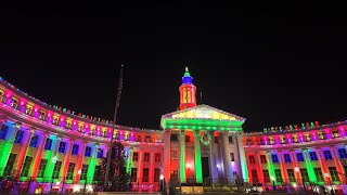 Denver City amp County Building light show Full Show [upl. by Akilam]