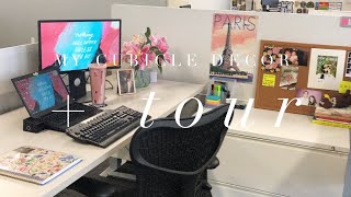 MY WORK DESK DECOR  CUBICLE TOUR [upl. by Arezzini]