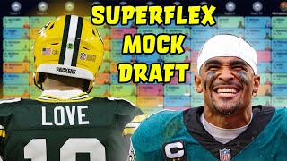 2024 Superflex Mock Draft  2024 Fantasy Football [upl. by Bruning]