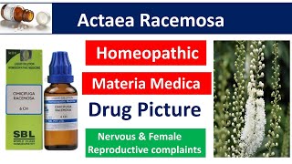 Cimicifuga Racemosa Homeopathic Medicine  Drug Picture  Materia Medica bhms [upl. by Eanert753]