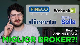 I MIGLIORI BROKER in regime AMMINISTRATO per INVESTIRE IN BORSA nel 2023 Broker o Banca Online [upl. by Ydoc394]