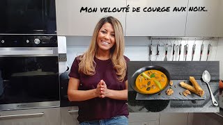 Mon velouté de courge aux noix velouté soupe vegetarien [upl. by Tressa]