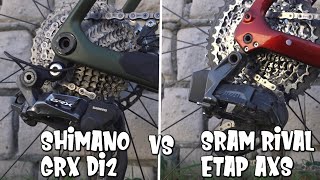 Elektroniczny napęd w Gravelu Shimano GRX Di2 vs Sram Rival AXS eTAP [upl. by Yancy630]