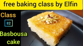 Basbousa cake ரவை cake suji semolina cake  Elfin cake Recipe tamil beginners [upl. by Nodrog]