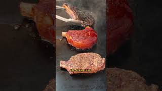 Insane Cowboy Steaks asmrfood bbq [upl. by Anjela]