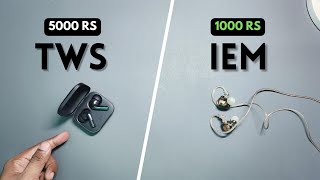 5000rs TWS vs 1000rs BUDGET IEM WHAT TO EXPECT [upl. by Adnouqal925]